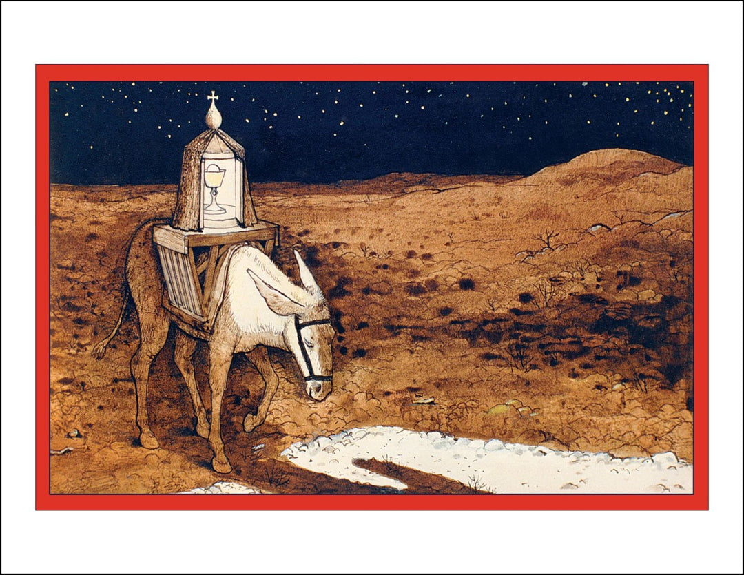 Christmas Card - The Donkey Carrying God